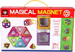 Science set di mattonelle magnetiche giocattolo 20 pezzi 6,5 cm educativo