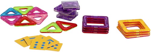 Science set di mattonelle magnetiche giocattolo 20 pezzi 6,5 cm educativo-2