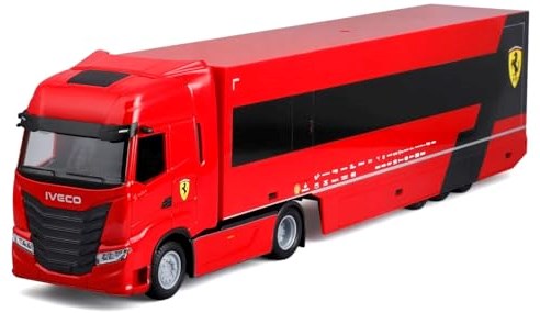 Bburago camion giocattolo Ferrari Iveco S-Way 570 Racing auto modello 1:43