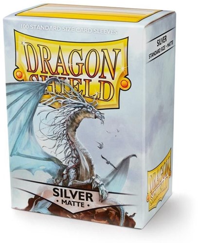 Dragon Shield bustine per carte formato standard argento opaco 100 pezzi