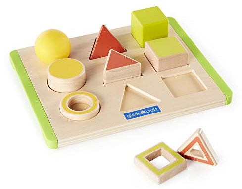 Guidecraft Gioco di ordinamento in legno forme e colori - giocattolo educativo-2