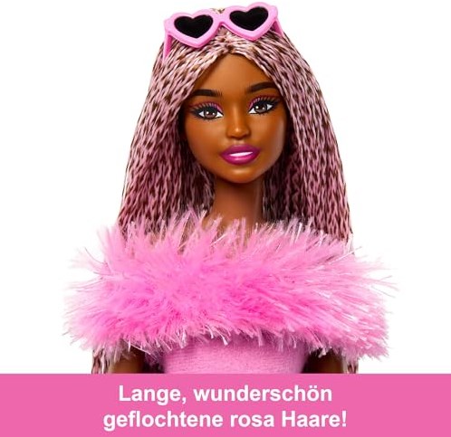 Bambola Barbie Fashionista deluxe con trecce - bambola da gioco con accessori-3