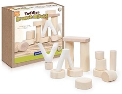 Guidecraft blocchi di costruzione in legno - set educativo natura 15 pezzi