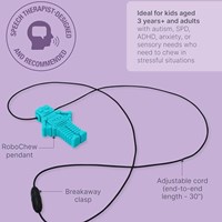 Ark Therapeutics collana sensoriale da mordere robot grigio chiaro per bambini-3