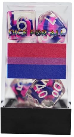 Foam Brain Games dadi Bisexual Flag RPG set - divertimento colorato da tavolo