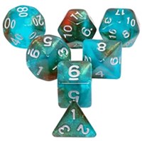 Foam Brain Games dadi glow in the dark blu Nebula set RPG