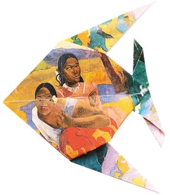 Fridolin giocattolo origami Gauguin pesci cartone creativo-3