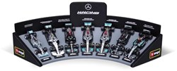 Set regalo deluxe F1 Mercedes AMG con supporto espositivo auto da corsa 1:43