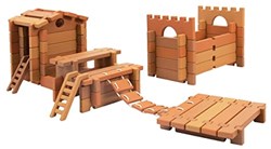 Guidecraft blocchi da costruzione giocattolo - Tabletop Notch Blocks Western 85 pezzi