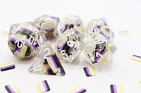 Foam Brain Games set dadi Nonbinary Flag RPG multicolore-2