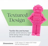 Ark Therapeutics collana sensoriale da mordere robot grigio chiaro per bambini-2