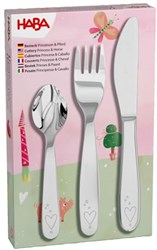 Haba posate per bambini principessa e cavallo - set in acciaio inox