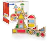 Guidecraft blocchi da costruzione in legno arcobaleno - set giocattolo 20 pezzi