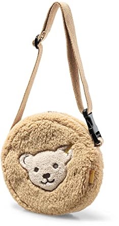 Steiff borsa a tracolla in peluche con squeaker - beige - 17 cm - borsa bambini