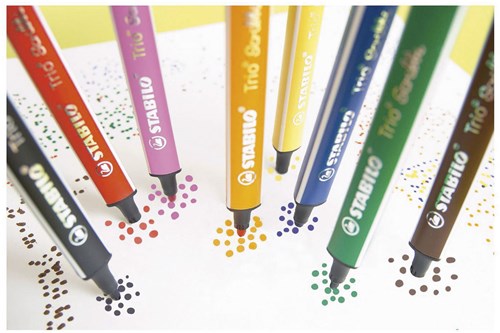 Stabilo pennarello ergonomico - Trio Scribbi set 8 colori indistruttibile-3