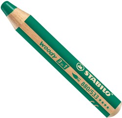 Stabilo matita colorata Woody 3 in 1 verde scuro multitasking creativo