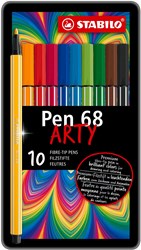 Stabilo pennarelli Pen 68 - Scatola in metallo con 10 colori