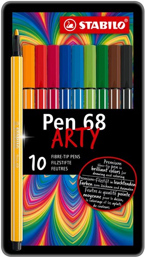 Stabilo pennarelli Pen 68 - Scatola in metallo con 10 colori