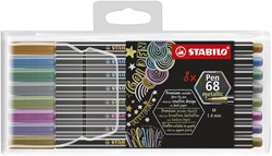 STABILO Pen 68 Metallic -  Viltstift - Set Met 8 Stuks
