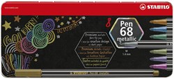 Stabilo pennarello premium metallico - astuccio in metallo con 8 colori