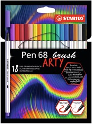 Stabilo pennarello brush premium ARTY astuccio con 18 colori brush