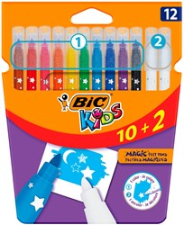 BIC pennarelli colorare e cancellare - 12 pezzi per bambini