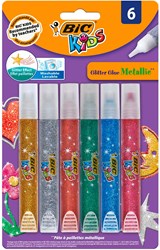 BIC Kids colla glitter metallizzata set - 6 colori per il fai da te