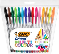 BIC penne a sfera multicolore punta larga 1,6 mm - set da 15 pezzi