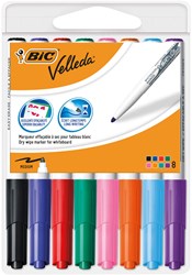 BIC Pennarelli per lavagna Velleda - Set di 8 colori per lavagna bianca