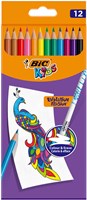 BIC matite colorate cancellabili Kids Evolution 12 pezzi - set colori