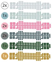 Ministeck strisce colorate set estensione mosaico 9 pezzi plastica-2