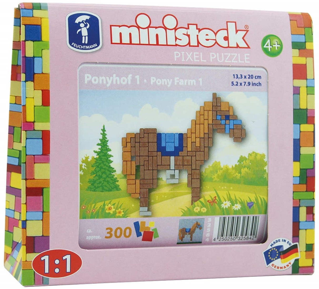 LENA Set Mosaico Per Bambini 130 Spine – 5/10/15 Mm – Gioco Creativo 3+ Anni (Barattolo)