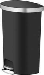 EKO pattumiera a pedale 55 litri nera con ruote integrate - bidone in plastica