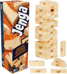Hasbro Jenga Gioco da tavolo con dado digitale - Blocchi di legno