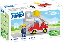 Playmobil camion dei pompieri giocattolo con scala per bambini