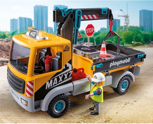 Playmobil camion con gru veicolo da cantiere giocattolo 71750-2