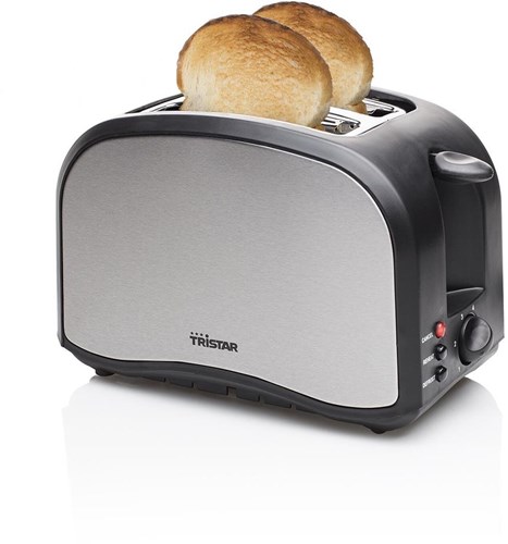 Tristar tostapane 2 fessure nero - 800W - 6 livelli - design elegante-3