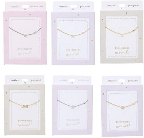 Collana Depesche Heart of Gold color argento con lettera J donna-2