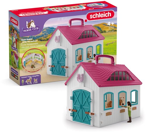 Schleich Horse Club stalla aperta Little Horseshoe playset cavalli