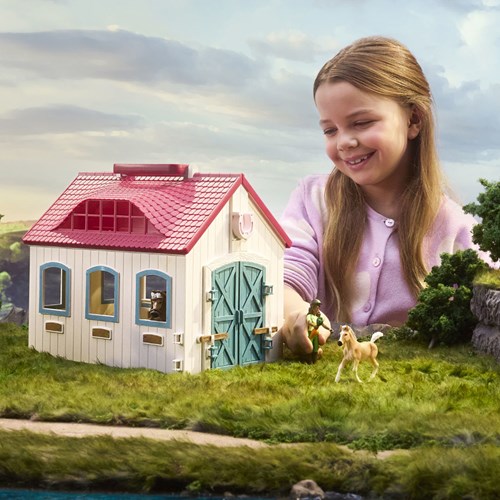 Schleich Horse Club stalla aperta Little Horseshoe playset cavalli-3