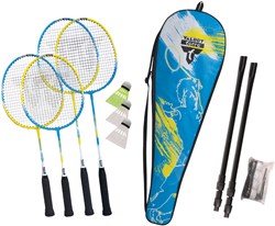 Schildkröt set badminton famiglia con rete regolabile e racchette