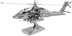 Metal Earth AH-64 Apache Zilver Editie