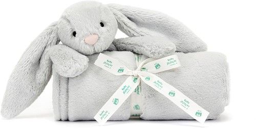 Jellycat Coperta coccolosa Bashful Silver Coniglio -3
