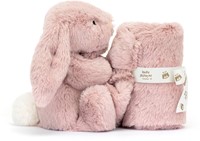 Jellycat Coperta Doudou Bashful Luxe Coniglio Rosa -3