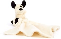 Jellycat Doudou coperta Bashful Cucciolo nero e crema 