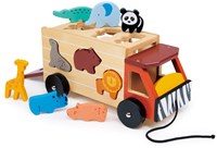 Mentari camion safari incastra forme - giocattolo in legno - educativo