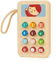 Mentari telefono giocattolo in legno per bambini piccoli e prescolari