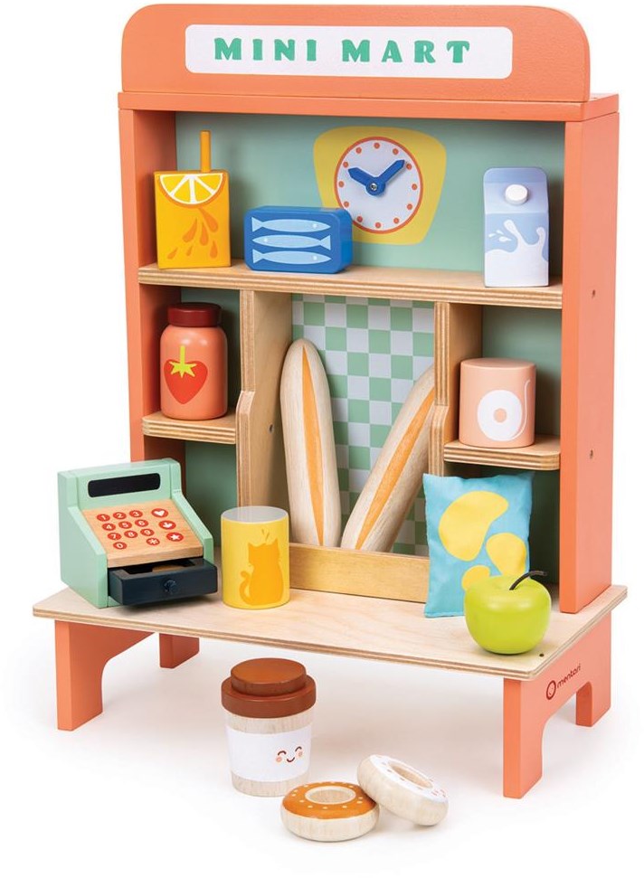 Mentari giocattolo in legno Mini Market set negozio per bambini