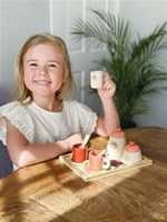 Mentari vassoio set da tè giocattolo in legno per bambini-3
