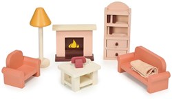 Mentari set soggiorno casa delle bambole in legno - legno sostenibile